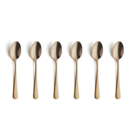 Amefa - Austin 6 Theelepels - Mat Champagne Amefa - Austin 6 Theelepels - Mat Champagne Bestekset Amefa