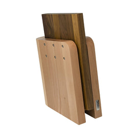 Artelegno - Grand Prix Magnetisch Messenblok Beukenhout + Snijplank Walnotenhout Artelegno - Ceppo Magnetisch Messenblok Beukenhout + Snijplank Walnotenhout Messenblokken Artelegno