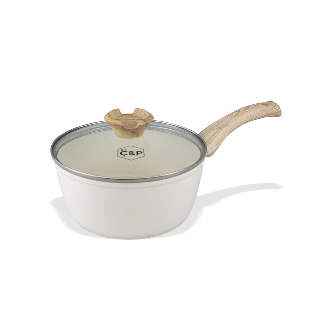 By C&P - Go Ivory Steelpan 18 cm met glazen deksel Steelpan By C&P