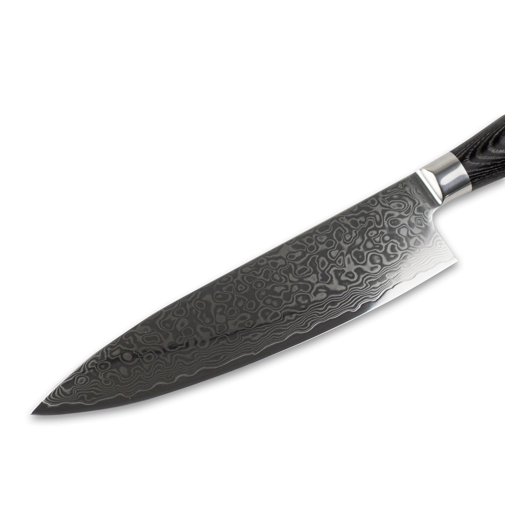Damast Pakka Wood - Damascus Koksmes 20 cm Keukenmessen Shinrai Japan