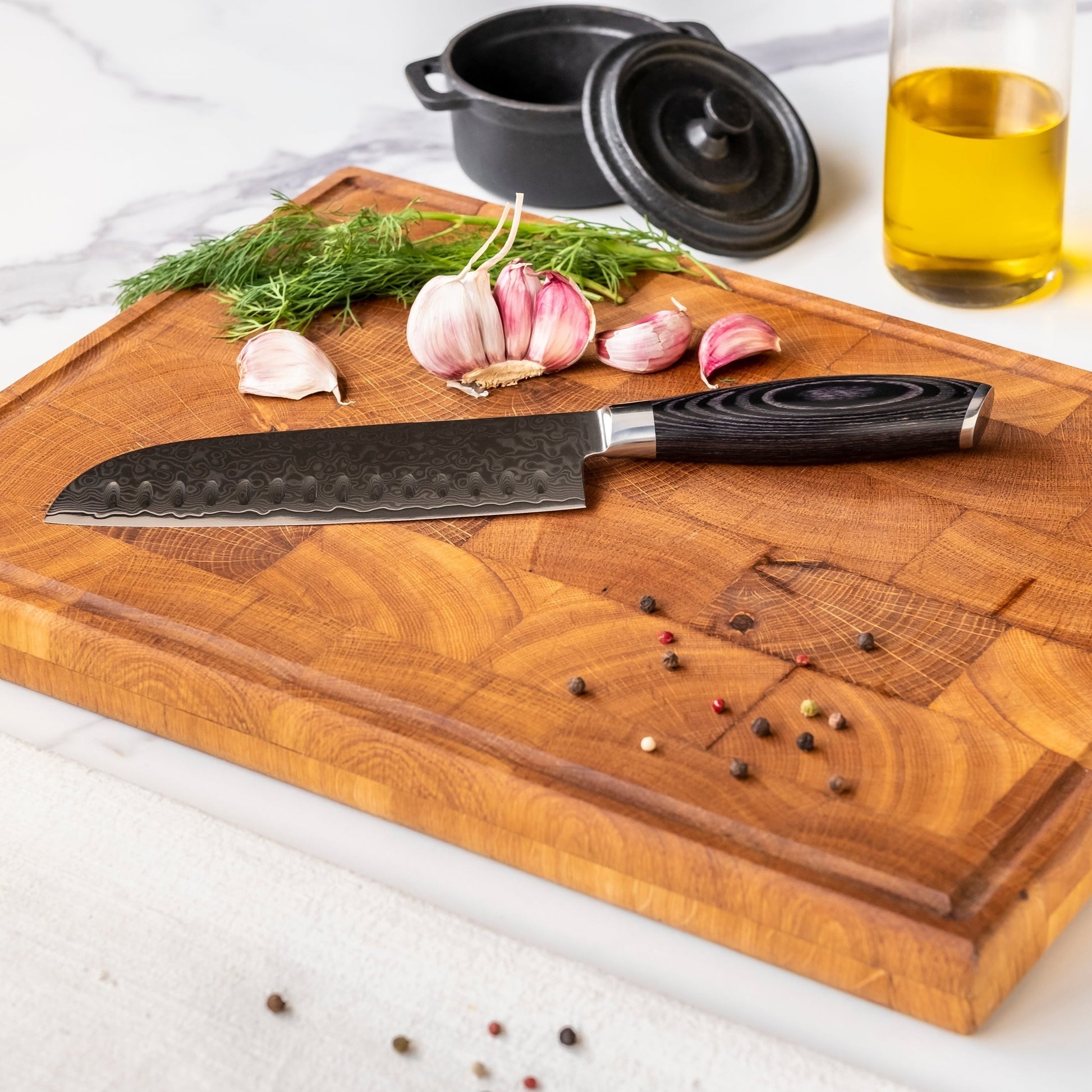 Damast Pakka Wood Series - 3-delige messenset Messensets Shinrai Japan