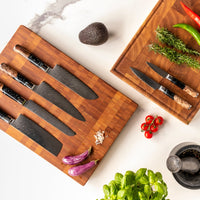 Epoxy Onyx 6-delige Damascus Messenset Shinrai Japan