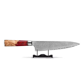 Shinrai Knives - Epoxy Ruby Damascus Koksmes 20 cm Epoxy Ruby - Damascus Koksmes 20 cm Shinrai Japan
