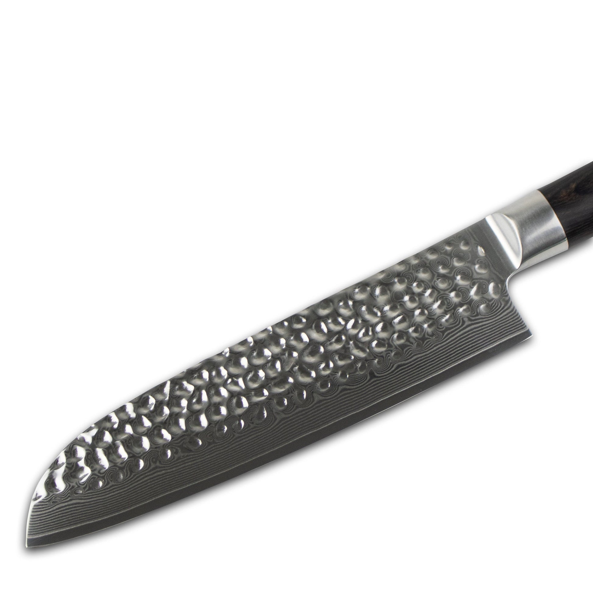 Hammered Damast BR Damascus Santoku 18 cm Keukenmessen Shinrai Japan