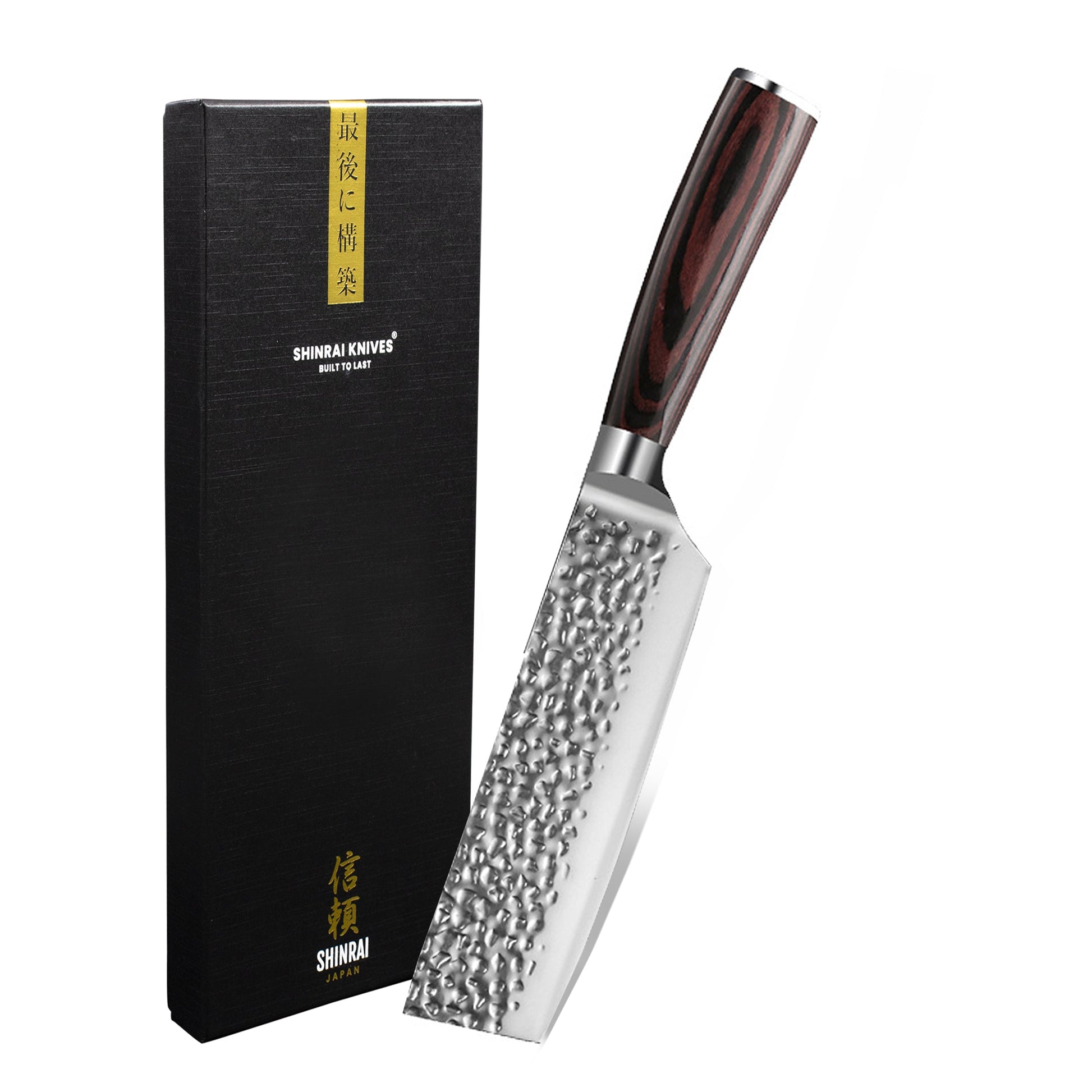Hammered RVS Nakiri 18 cm Shinrai Japan