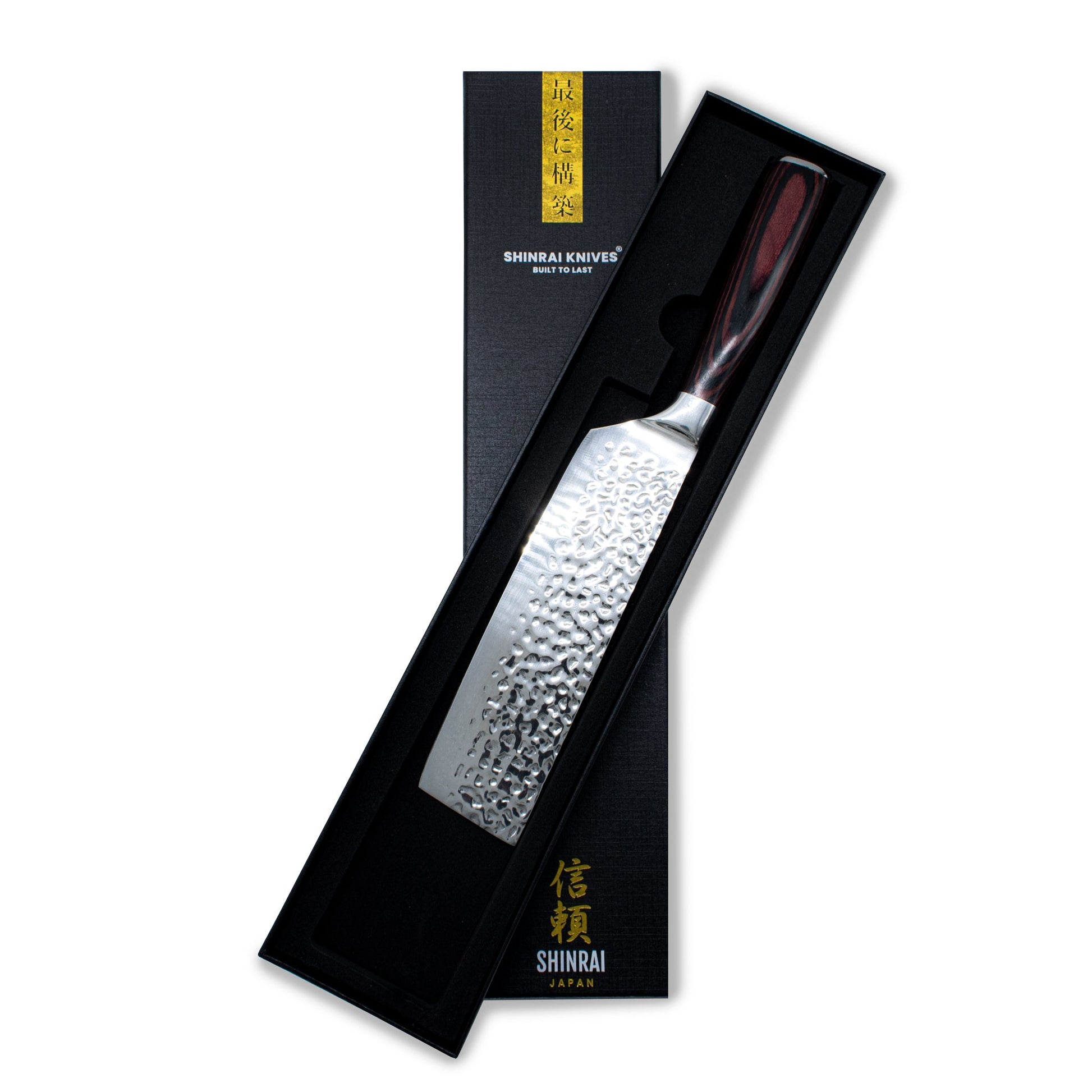 Hammered RVS Nakiri 18 cm Shinrai Japan