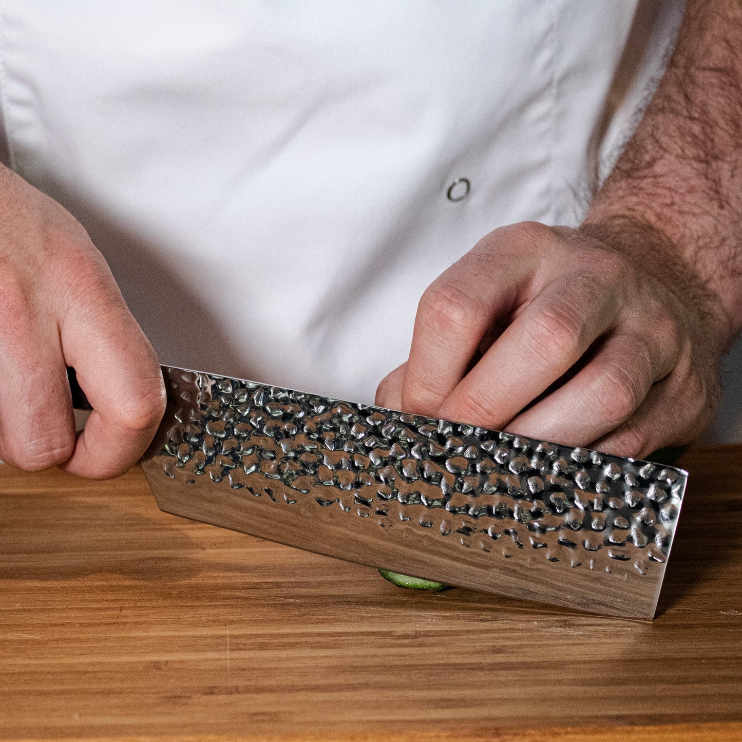 Hammered RVS Nakiri 18 cm Shinrai Japan