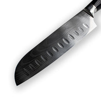 Japanse Damascus Print Onyx Epoxy - Santoku mes (18cm) Keukenmessen Shinrai Japan