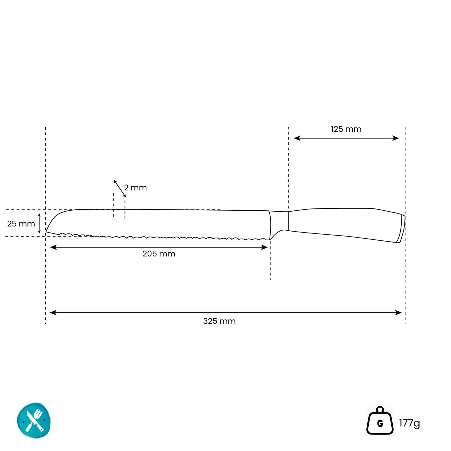 Japanse Damascus Print Series - Broodmes Keukenmessen Shinrai Japan