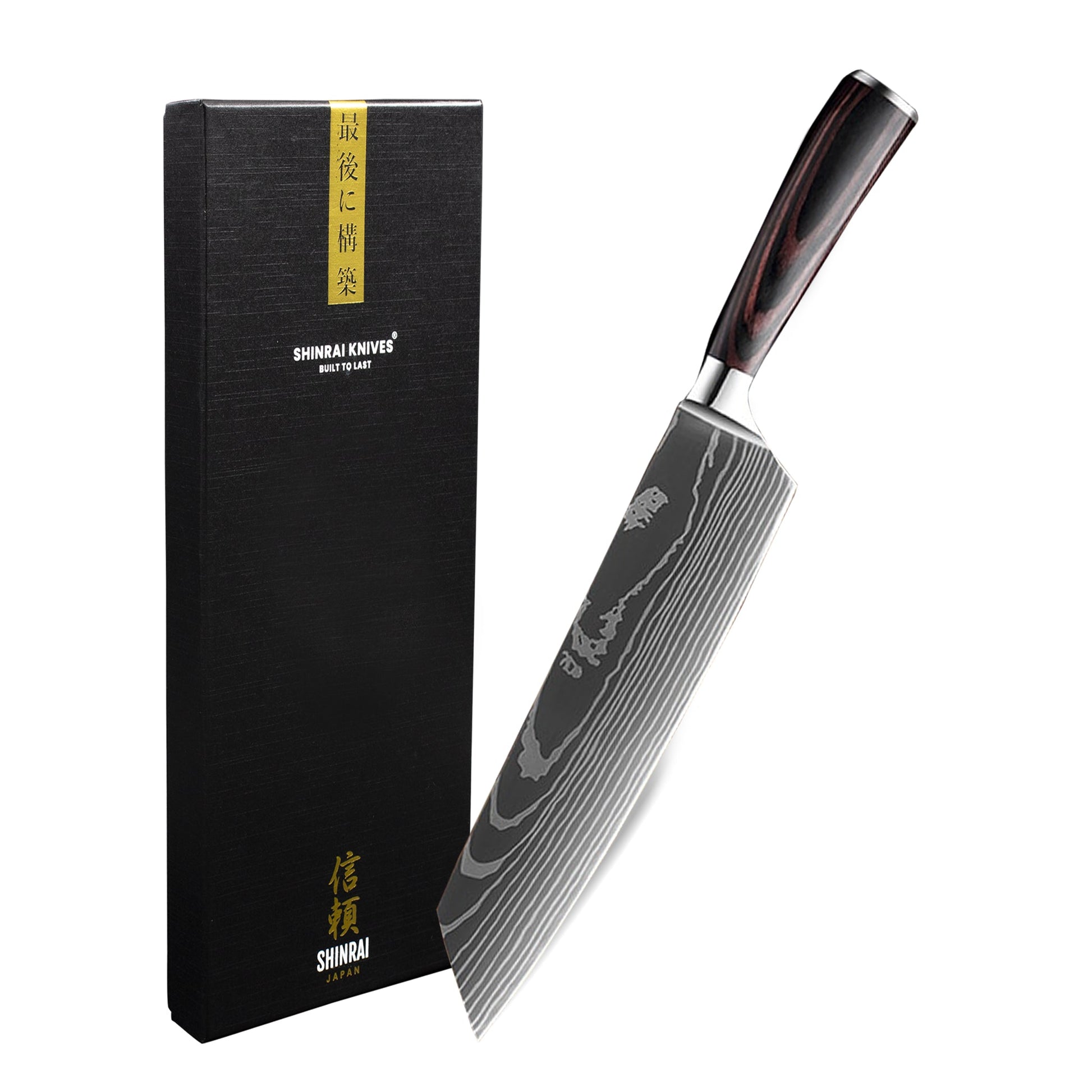 Japanse Damascus Print Series - Kiritsuke mes Keukenmessen Shinrai Japan