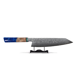 Kiritsuke mes Damascus Sapphire Octagon Keukenmessen Shinrai Japan