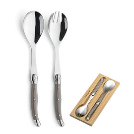 Lou Laguiole - Tradition 2-delig Slabestek - Taupe Lou Laguiole - 2-pc salad set in wooden box - taupe Slabstek Lou Laguiole