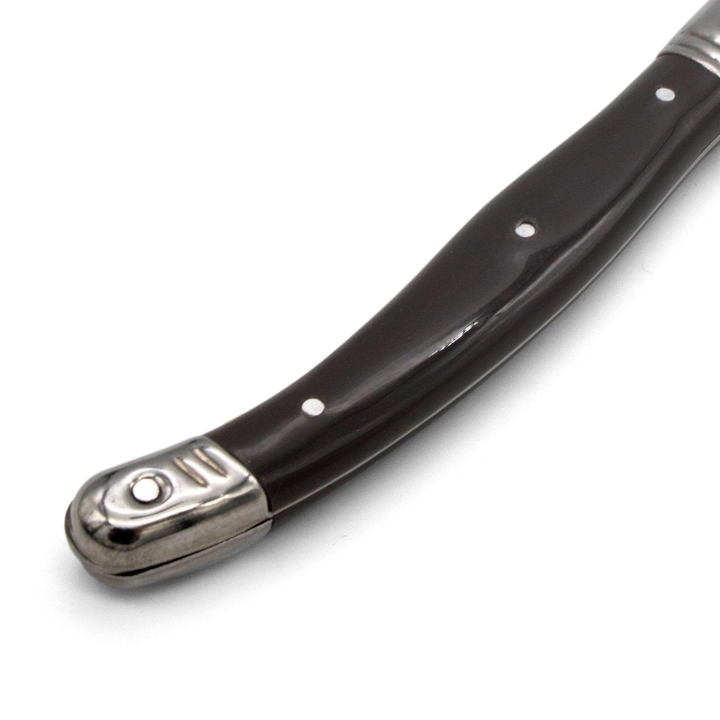 Lou Laguiole - 6-pc steak knives in wooden block - anthracite Steakmes Lou Laguiole