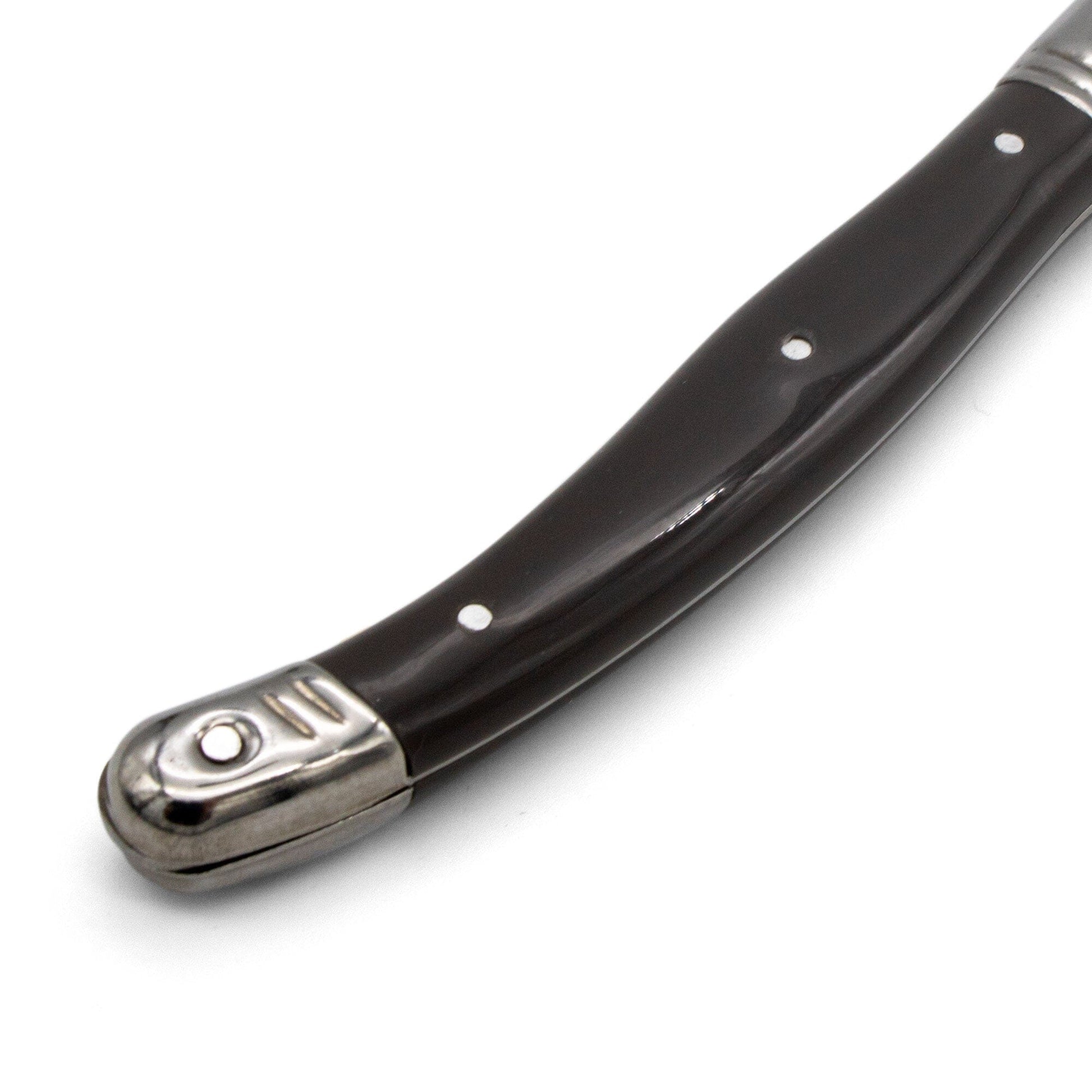Lou Laguiole - 6-pc steak knives in wooden block - anthracite Steakmes Lou Laguiole