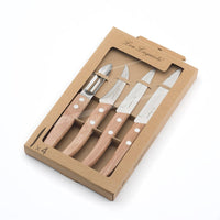 Lou laguiole - Forest 4-delige schilmessen set - Hout Lou Laguiole
