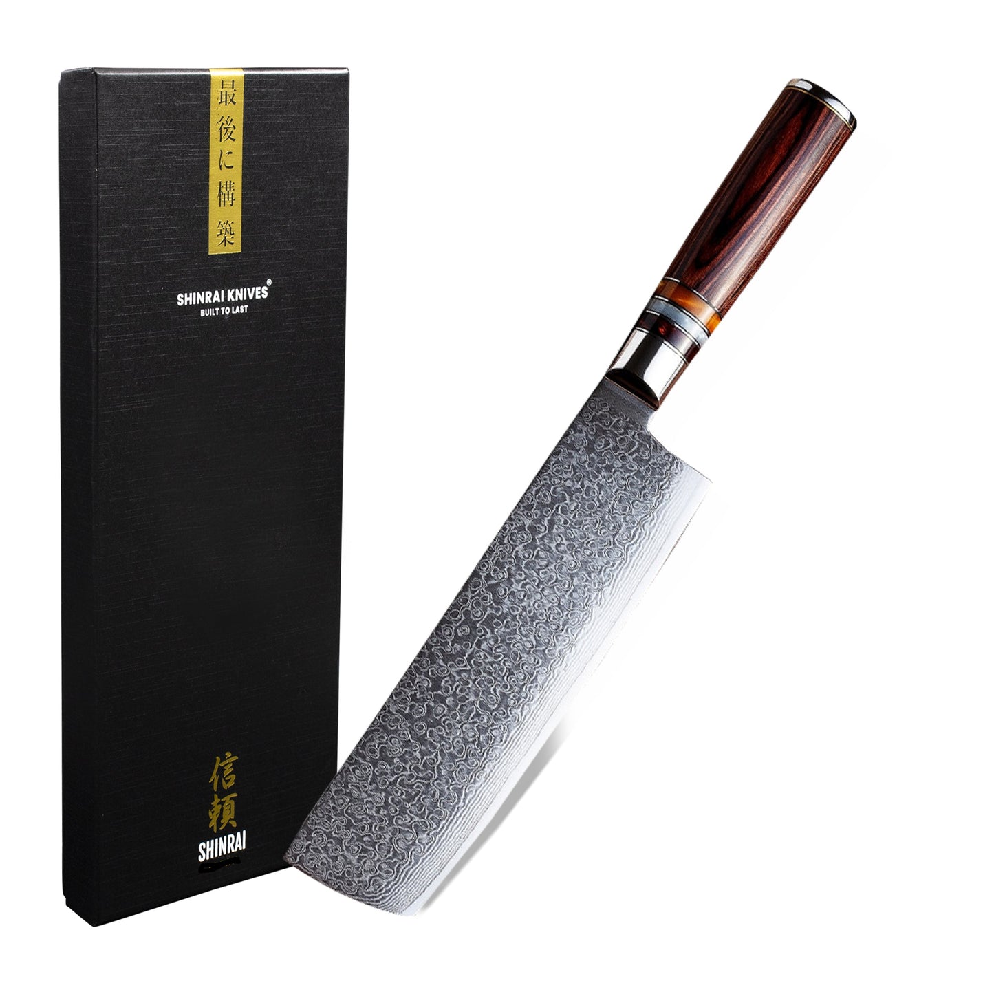 Micarta Jewels Damascus Nakiri 18 cm Keukenmessen Shinrai Japan