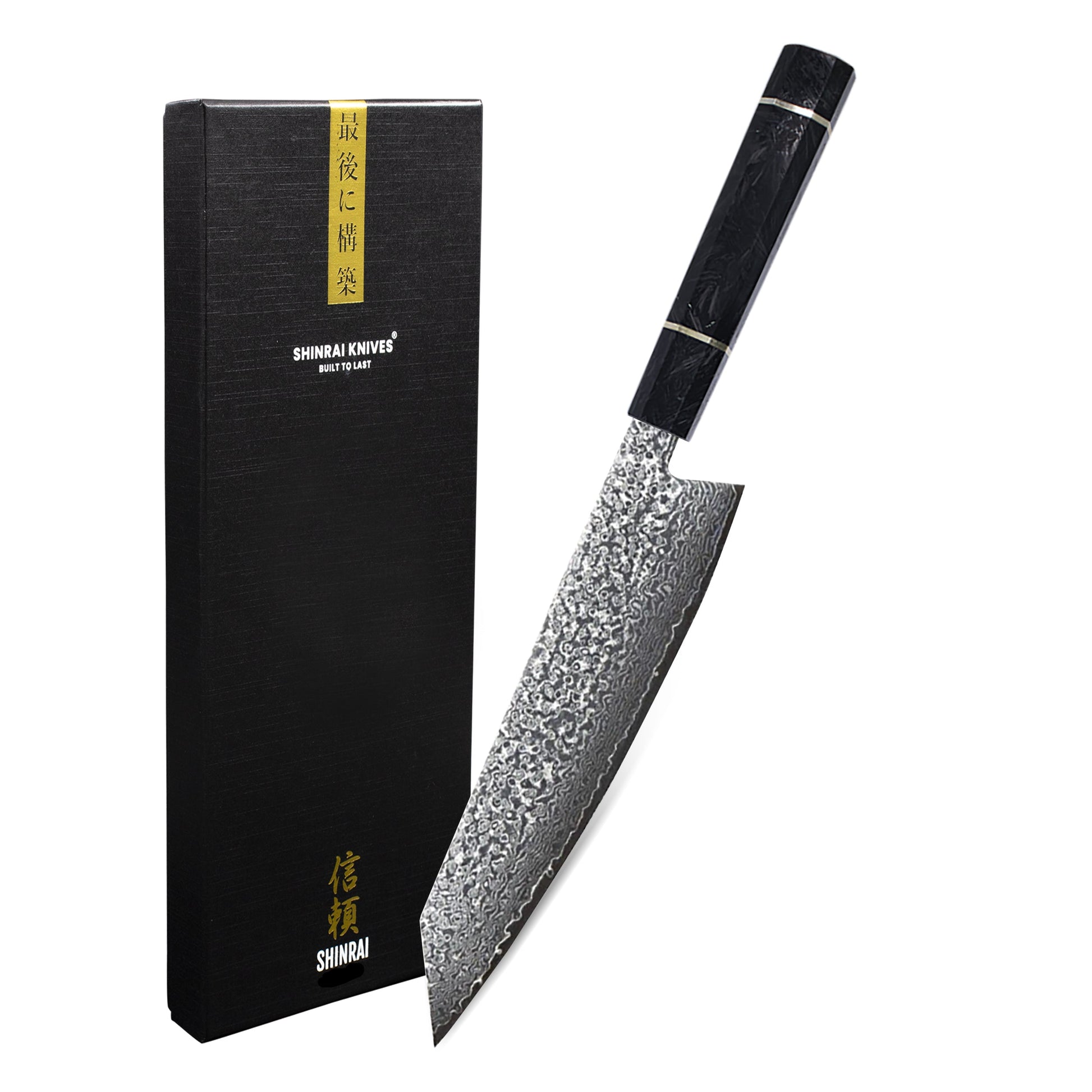 Octagon type 3 Damascus Kiritsuke 23 cm - Special Edition Keukenmessen Shinrai Japan