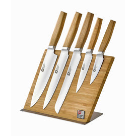 Richardson Sheffield - Nomad 5-delige Messenset met Magnetische Messenblok - Bamboe Richardson Sheffield - NOMAD 5 pc magnetic knife block - bamboo Messenset met blok Richardson Sheffield
