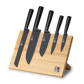 Richardson Sheffield - Nox 5-Delige Messenset met Magnetisch Messenblok - Bamboe Richardson Sheffield - NOX 5 pc magnetic knife block - bamboo Messenset met blok Richardson Sheffield