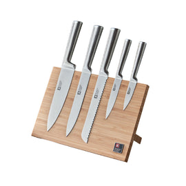 Richardson Sheffield - Visage 5-Delige Messenset met Magnetische Messenhouder - Bamboe Richardson Sheffield - Visage 5pc knife block set Messenset met blok Richardson Sheffield