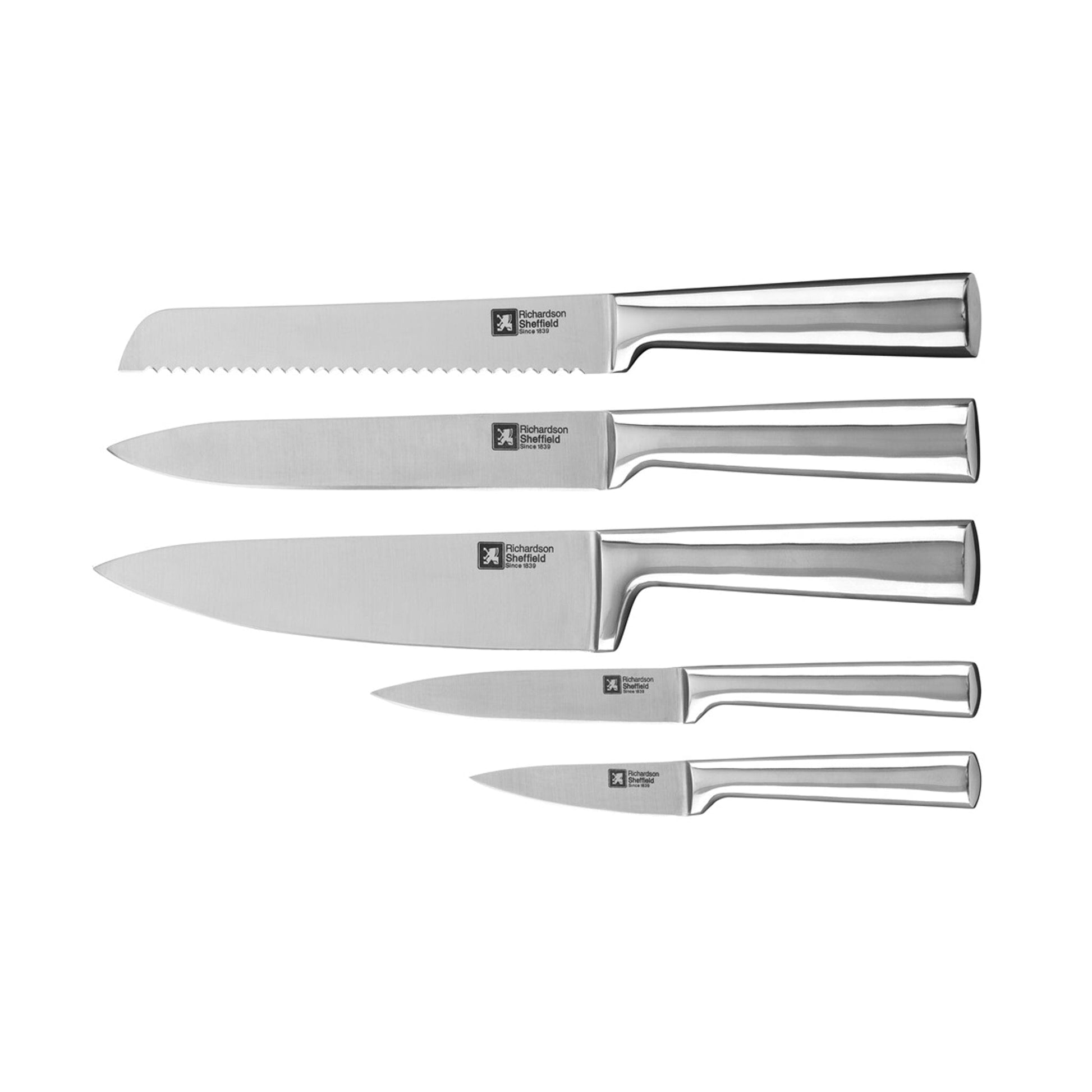Richardson Sheffield - Visage 5pc knife block set Messenset met blok Richardson Sheffield