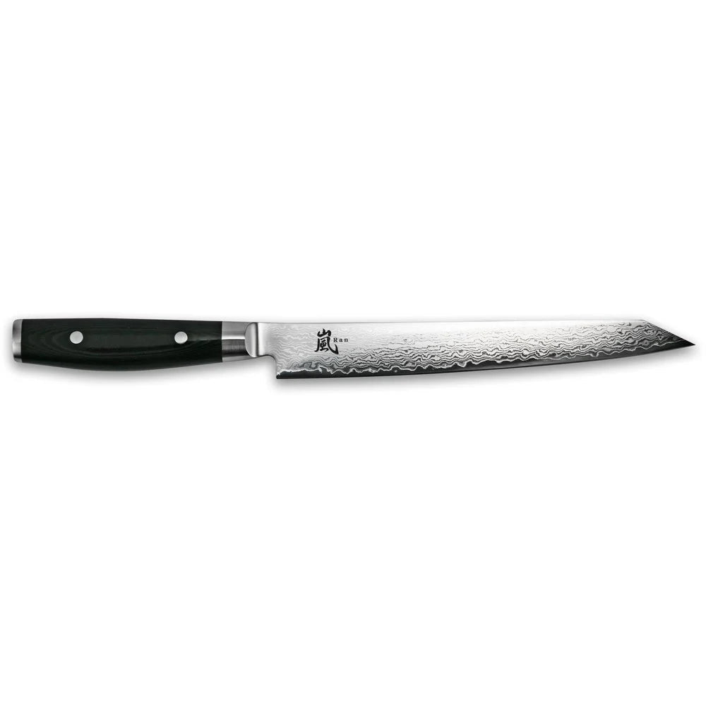 Yaxell Ran Fileermes / Sushimes 25,5 cm 69 laags roestvrij damast staal met canvas-micarta heft Yaxell