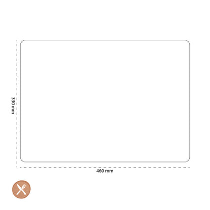 Leonardo - Placemat Leer 33x46cm - Licht Grijs