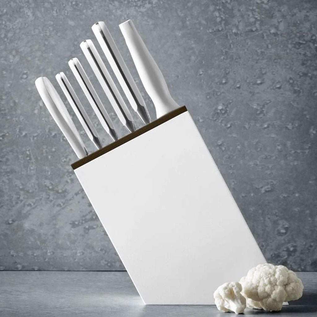 Wusthof - Classic Messenset 6-delig met Santoku Wit met blok