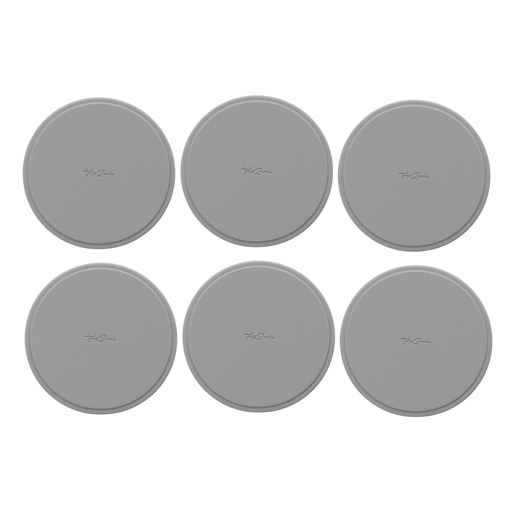 Tools2Cook - Siliconen Onderzetterset (7 stuks) Nutmeg Grey