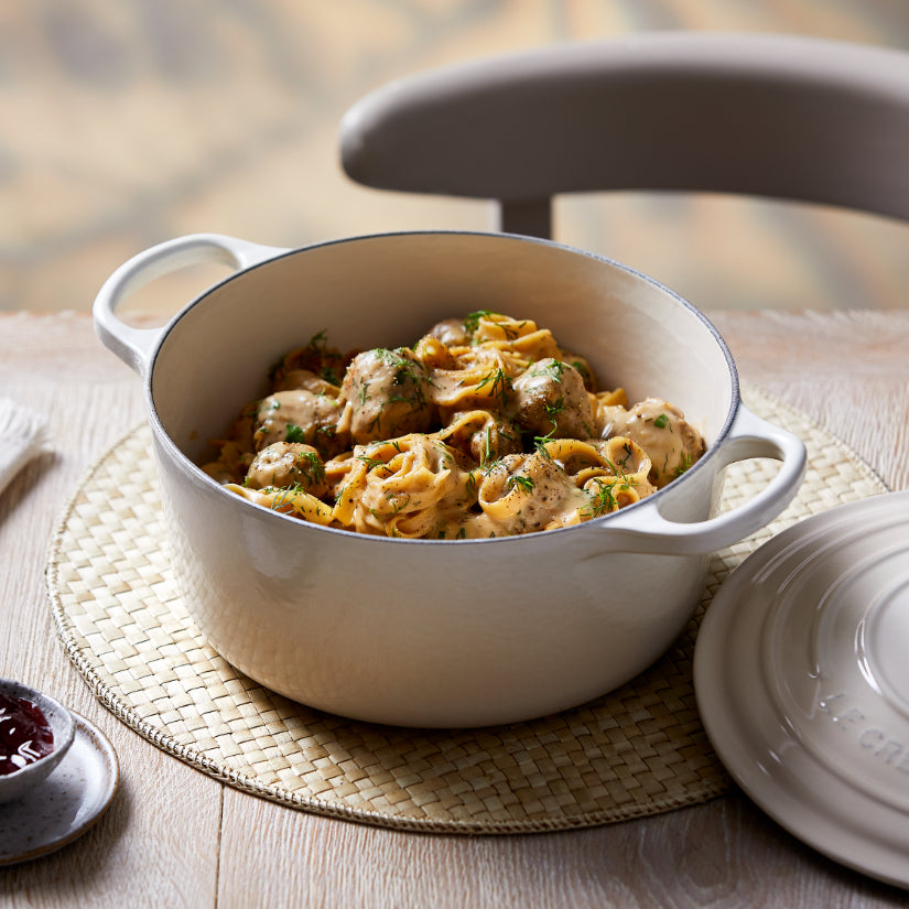 LeCreuset - Rôti- / Faitout Signature rond Meringue 20cm 2,4l