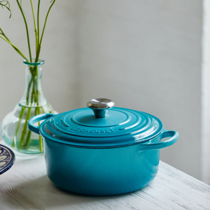 Le Creuset - Signature Braadpan Caribbean Blauw 24 cm