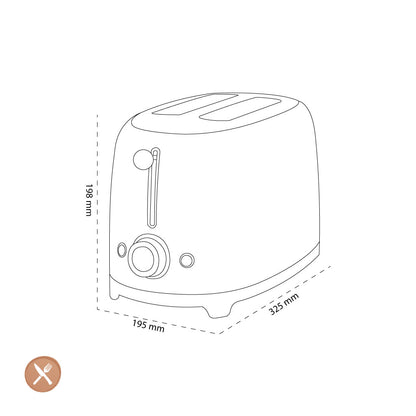 Smeg - Broodroosters | Zwart | Jaren 50 | Toaster 2x2