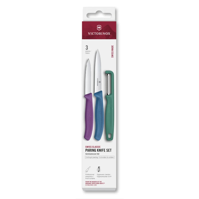 Victorinox - Swiss Classic Keukenset 3-delig – 2 Schilmesjes en I-Dunschiller