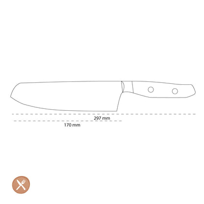 Wusthof - Amici Santoku met kuiltjes 17 cm