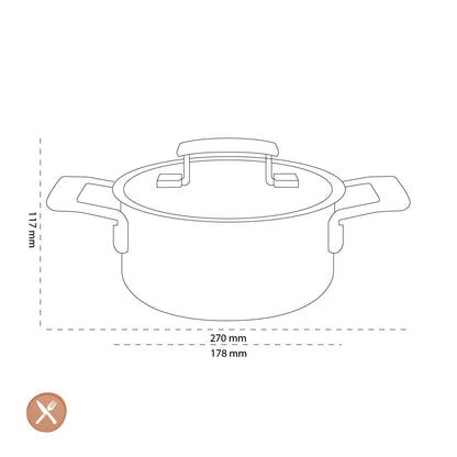 Demeyere - Industry 5 Kookpan met deksel 16 cm