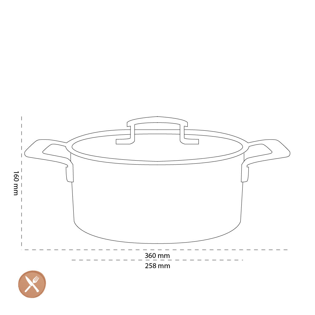 Demeyere - Industry 5 Hoge kookpan met deksel 24 cm