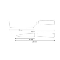 Shinrai Knives - Hammered RVS 2-delige Messenset - Nakiri + Schilmes