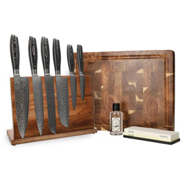 Shinrai Knives - Damast Pakka Wood Mega Bundel - All you need