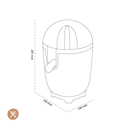 Smeg - Citruspers | Zwart | Jaren 50 | Citrus Juicer