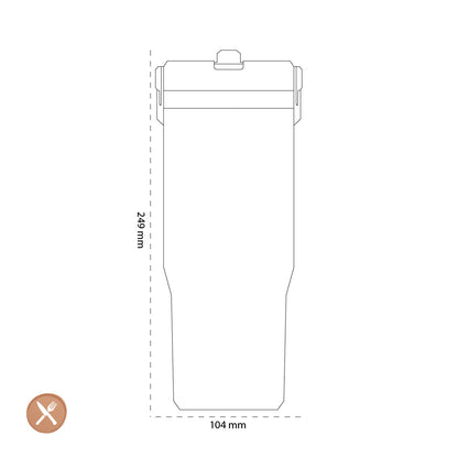 Stanley - De IceFlow™ Flip Straw Beker 0,89L Frost