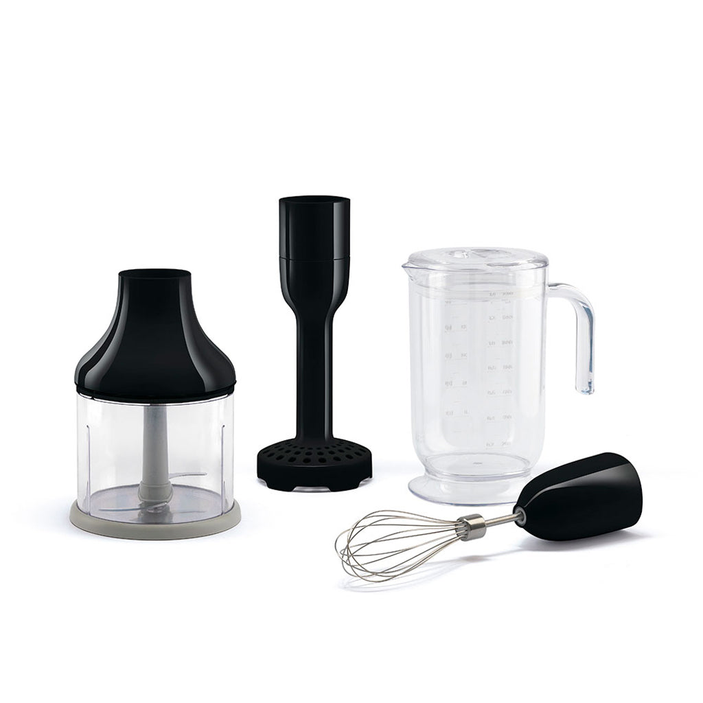 Smeg - Accessoires | 4 accessories set, Zwart, Beaker, Chopper, Whisk, Masher