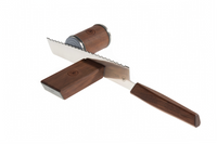 Horl - Couteau à pain en bois de noyer - Triple Pro Cut à double tranchant dentelé