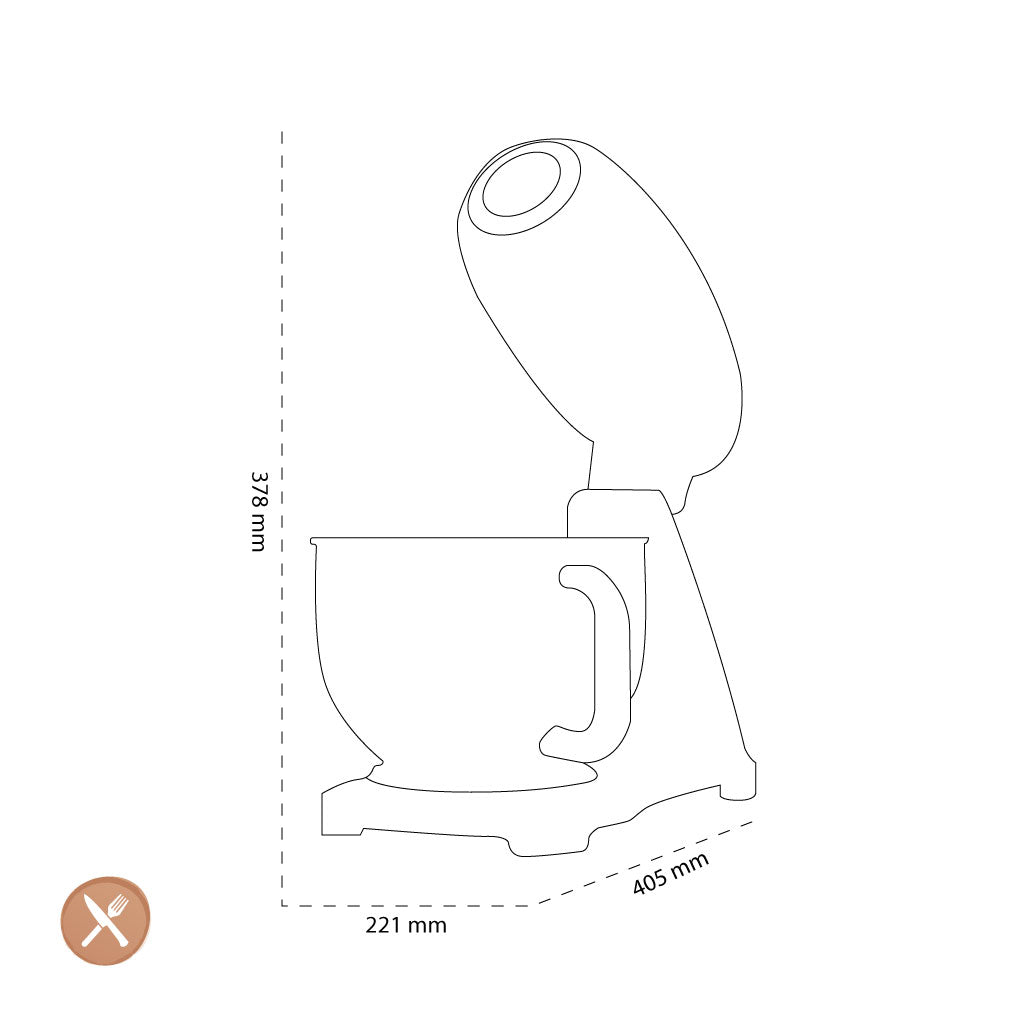 Smeg - Keukenmachine | Watergroen | Jaren 50 | Keukenmachine full color