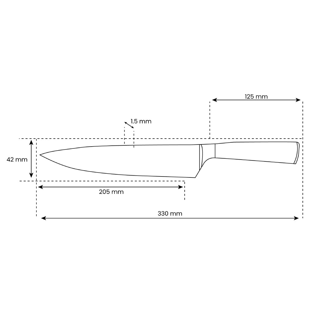 Shinrai Knives - Damascus Print Epoxy Sapphire Koksmes 20 cm