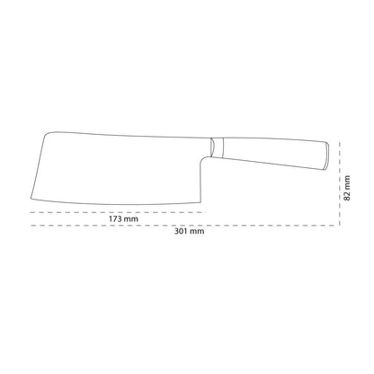 Shinrai Knives - Damascus Print Chinees Koksmes 18 cm