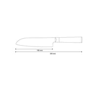 Shinrai Knives - Hammered Damast BR Santoku mes 18 cm