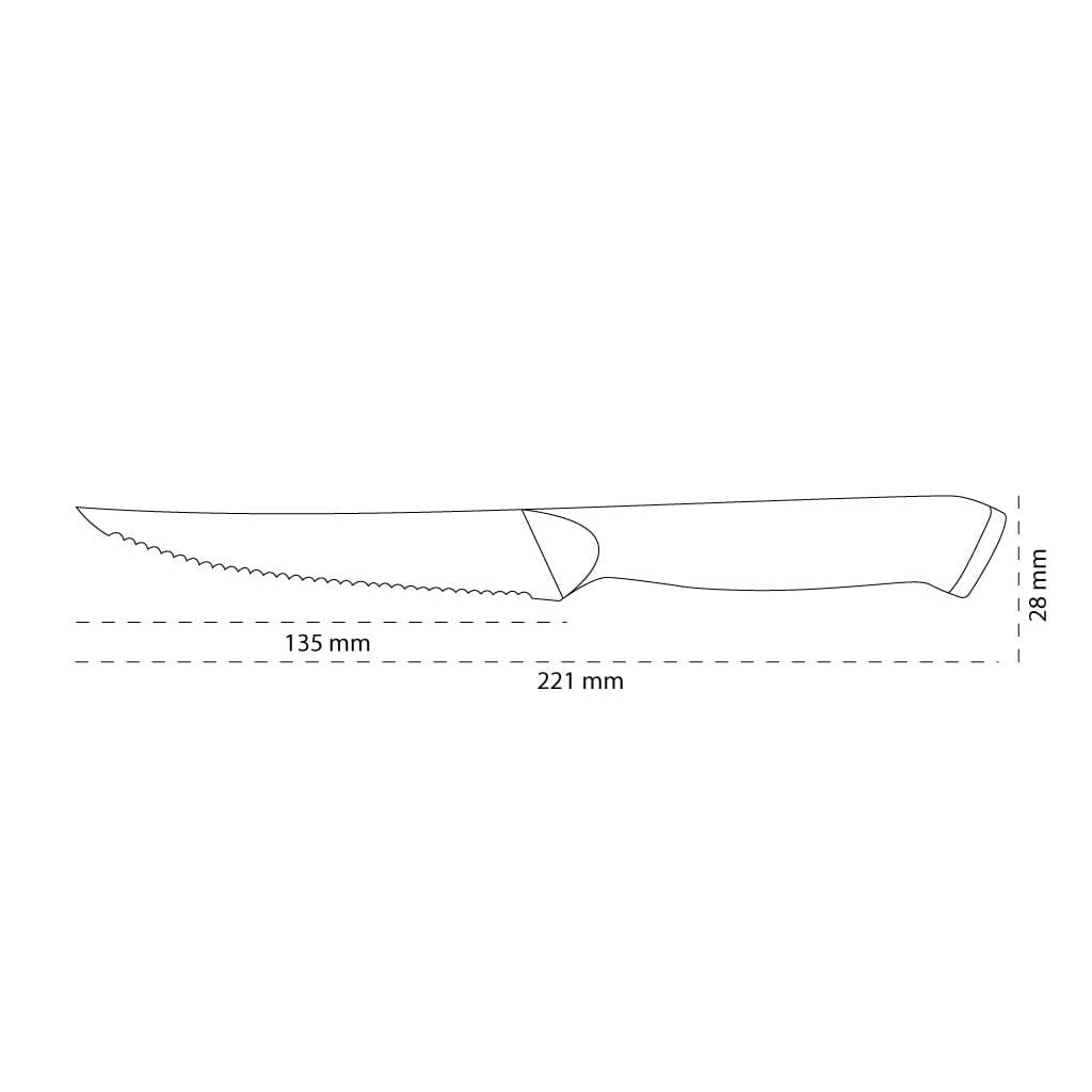 Shinrai Knives - Eclipse Series Damascus Steakmes 13 cm