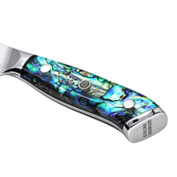 Shinrai Knives - Parelmoer Jewels Damascus Nakiri mes 20 cm