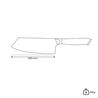 Shinrai Knives - Parelmoer Jewels Damascus Nakiri mes 20 cm