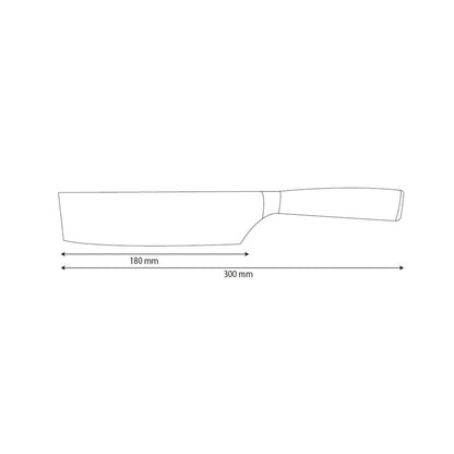 Shinrai Knives - Hammered RVS Nakiri 18 cm